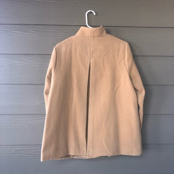 Rafaella Camel Winter Coat Fleece Patchwork Jacket/Faux Leather Trim, L - Picture 2 of 9